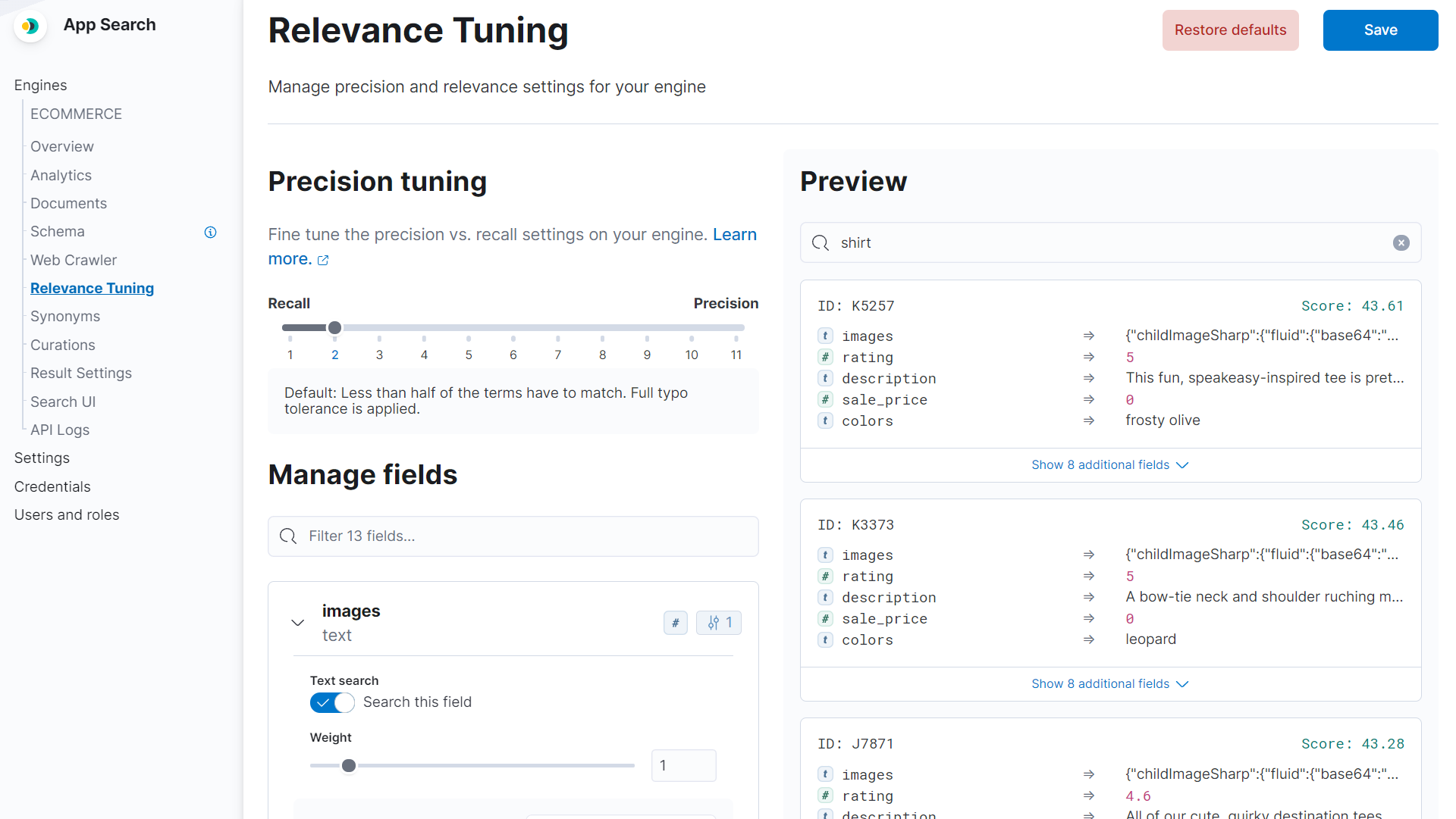 screenshot of Elastic Enterprise Search